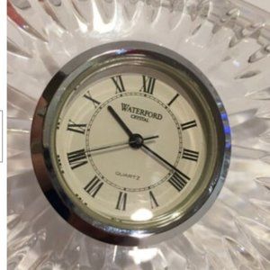 Waterford Accents - Waterford Cut Crystal Quartz Clock Paperweight Waterford Accents - Waterford Cut Crystal Quartz Clock Paperweight